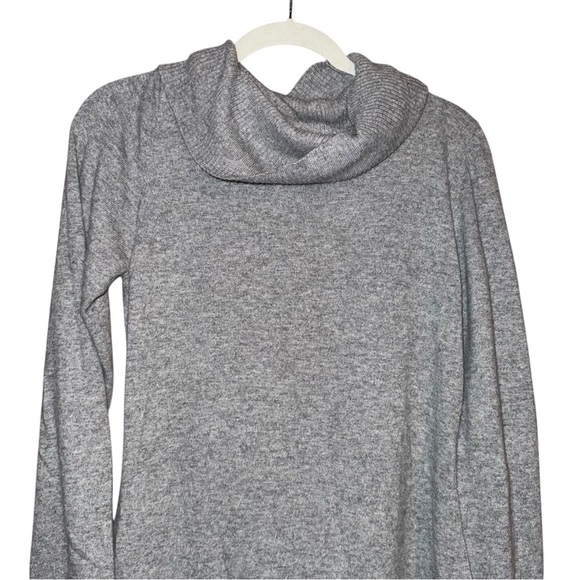 BODEN Cotton Cashmere Rabbit Fur Blend Cowl Neck Sweater Midi Dress Gray Size 14 - Picture 8 of 16